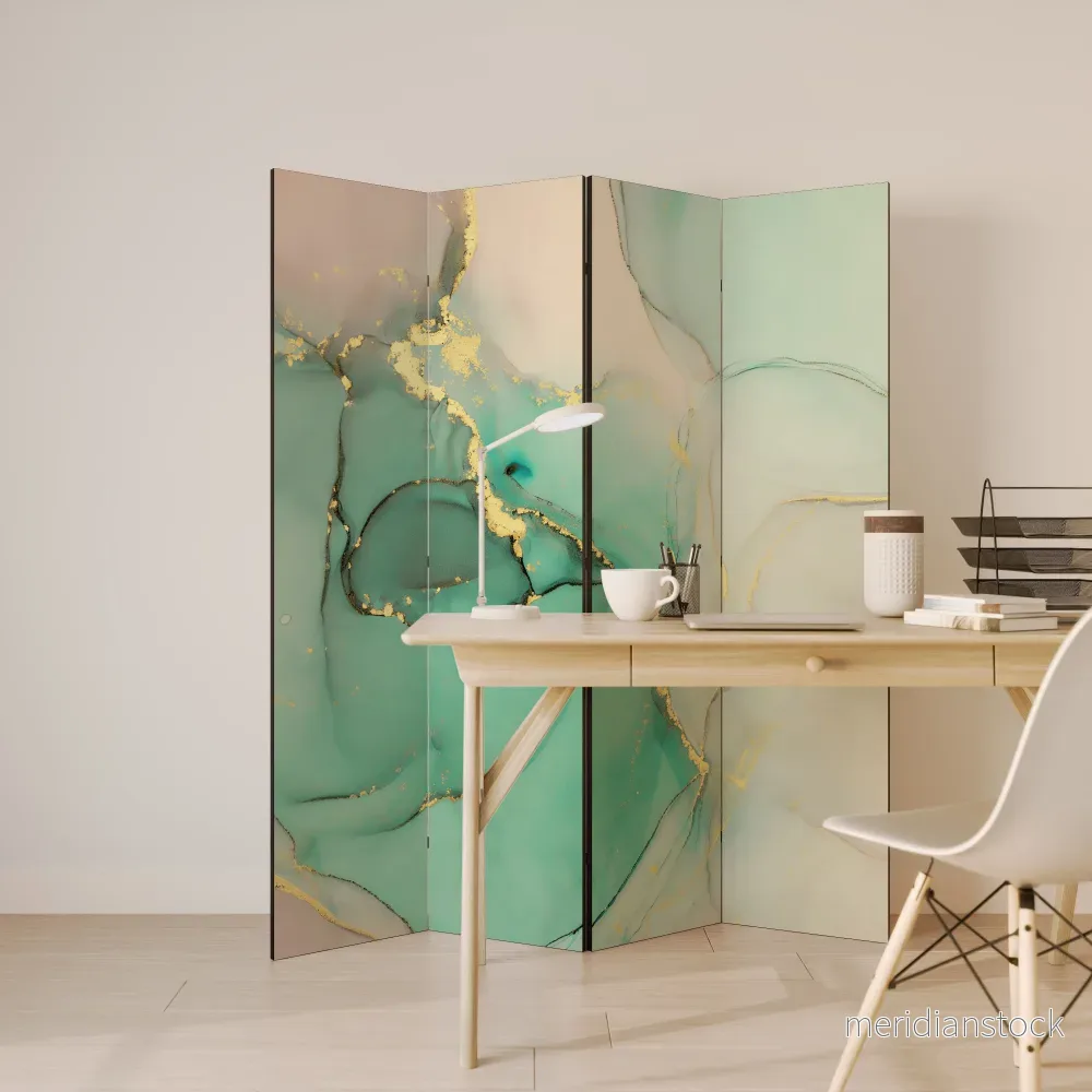 MARBLEIZED MYSTIQUE Rumsavdelare 4 paneler - Bild 3