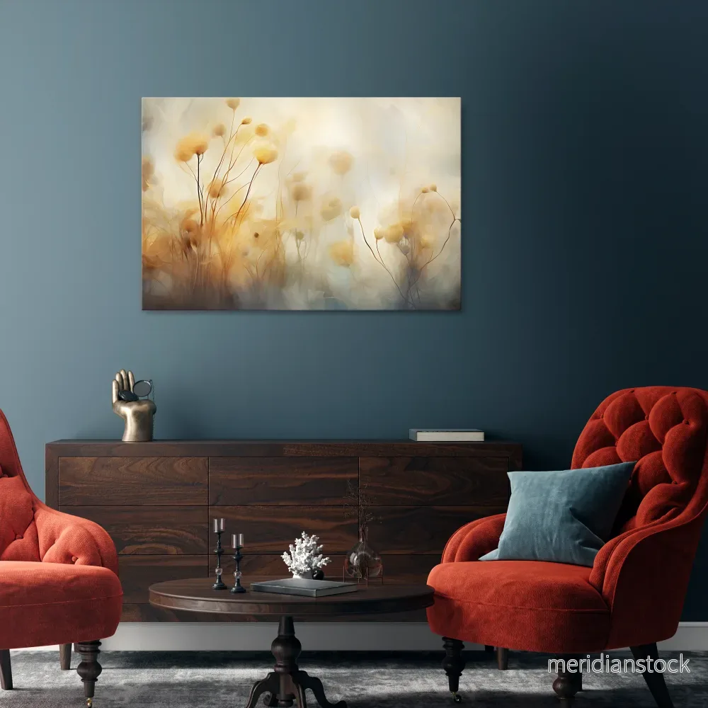GOLDEN HUE EMBRACE Horizontal Canvas Print