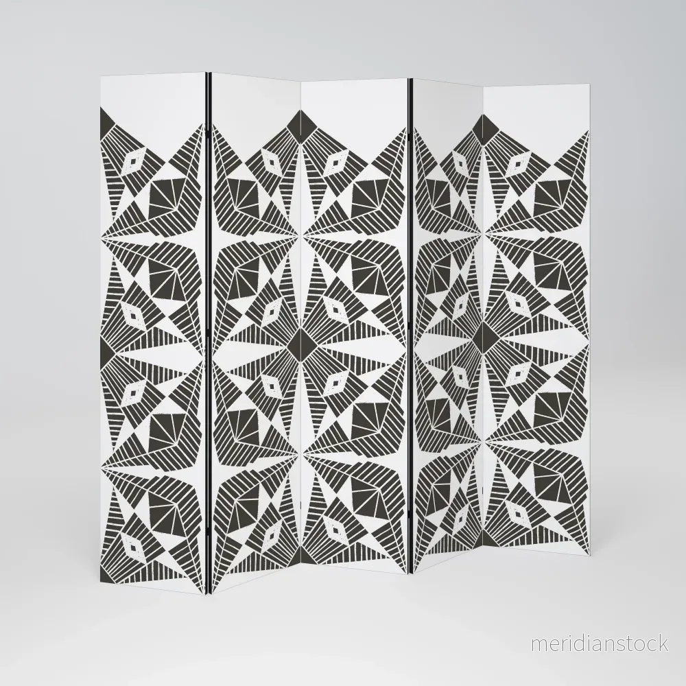 MONOCHROME NEXUS Dekorativ rumsavdelare – 5 paneler - Bild 2