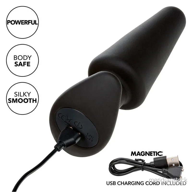 CALEXOTICS - ROCK BOTTOM TAPERED ANAL PLUG 10 VIBRACIONES SILICONE BLACK - Bild 3