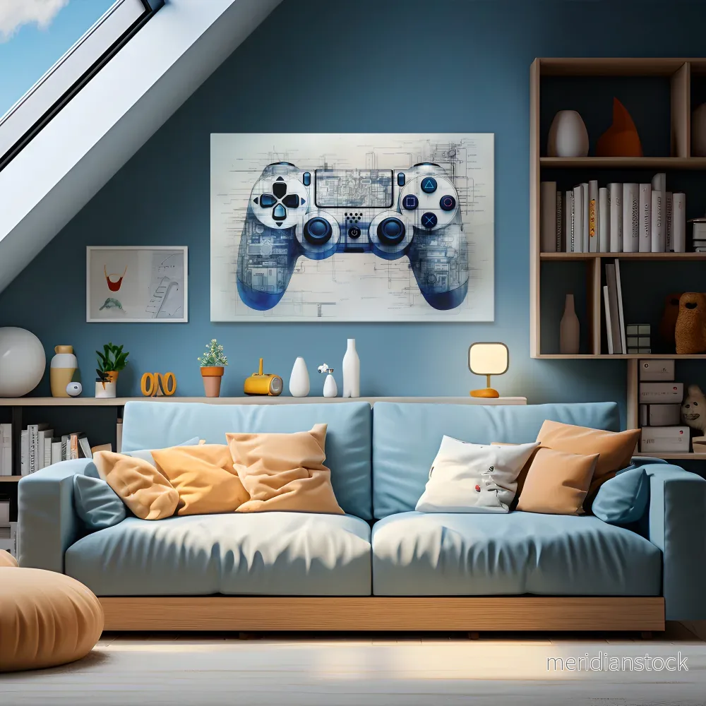 CYBER SCAPE PAD Horizontal Canvas Print - Bild 2