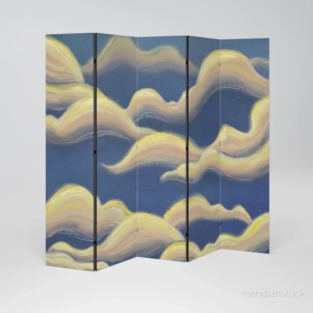 CLOUD RUFFLE Dekorativ rumsavdelare – 5 paneler - Bild 2