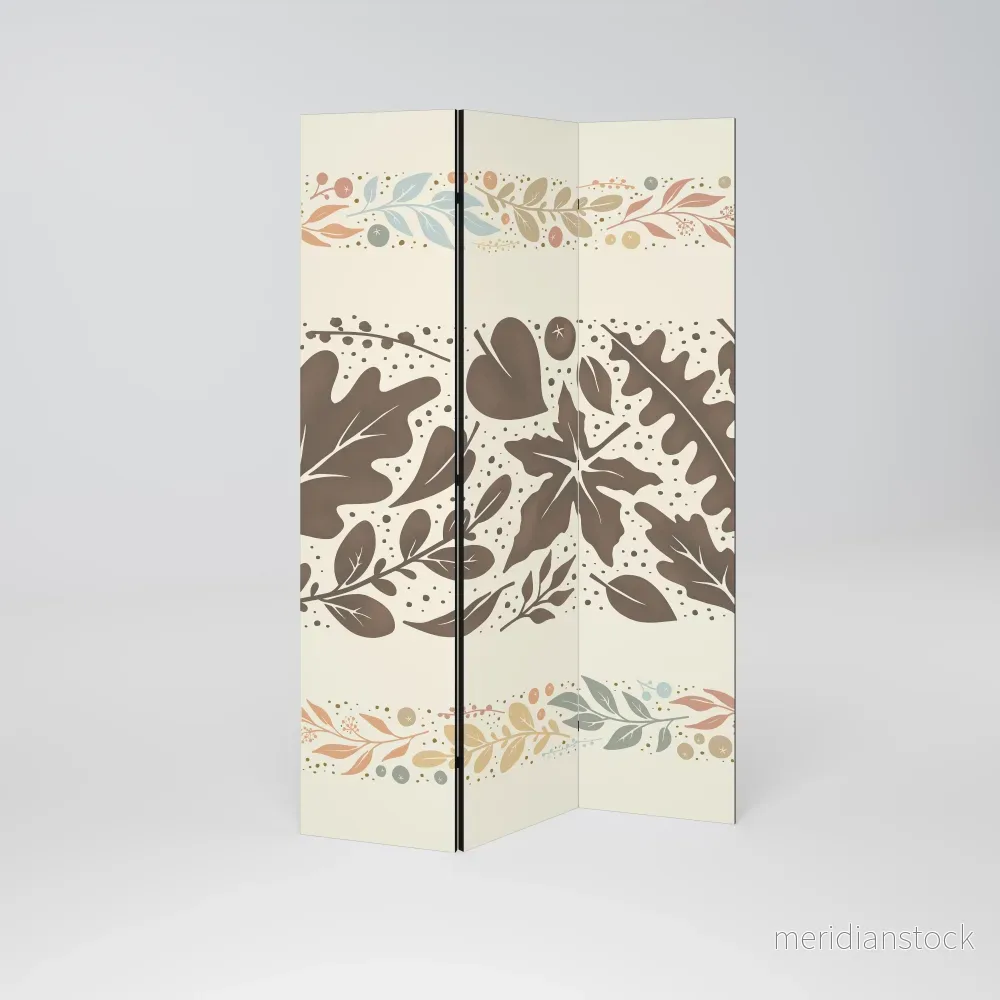 FOLIAGE ROWS Dekorativ rumsavdelare – 3 paneler