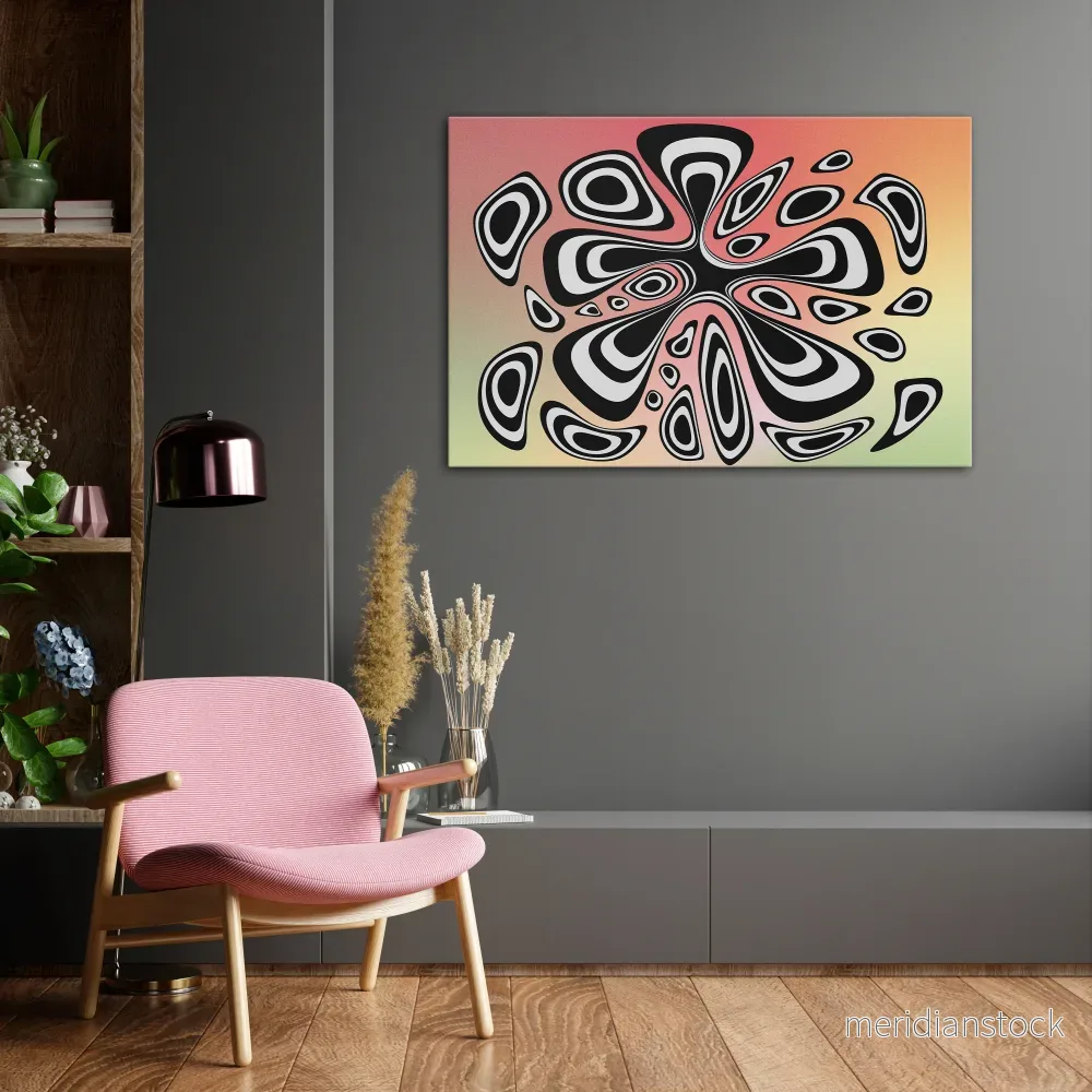 ILLUSIONARY SPLASH Horizontal Canvas Print