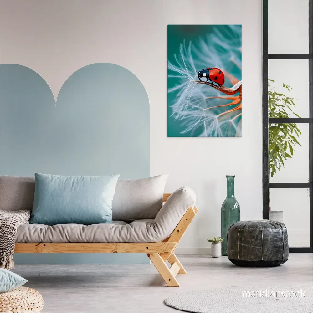 LADYBUG BALANCE Vertical Canvas Print - Bild 2