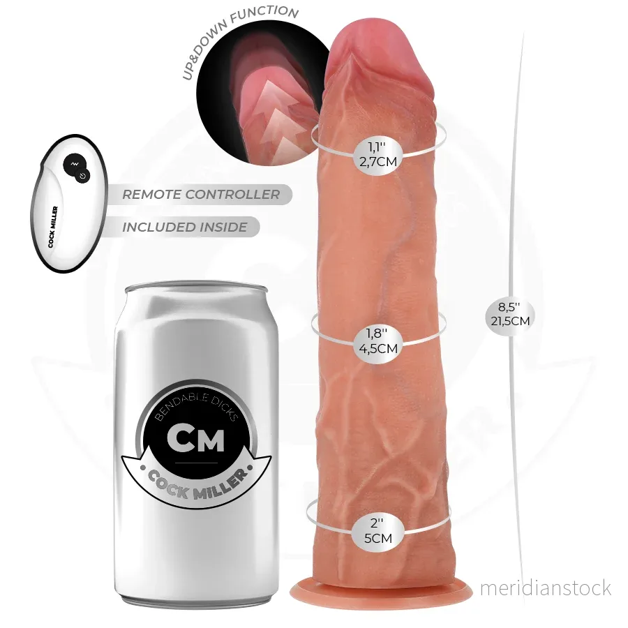COCK MILLER - HYPER-REALISTIC DILDO WITH SUCTION CUP AND THRUSTING WITH REMOTE CONTROL 21.5 CM - Bild 3
