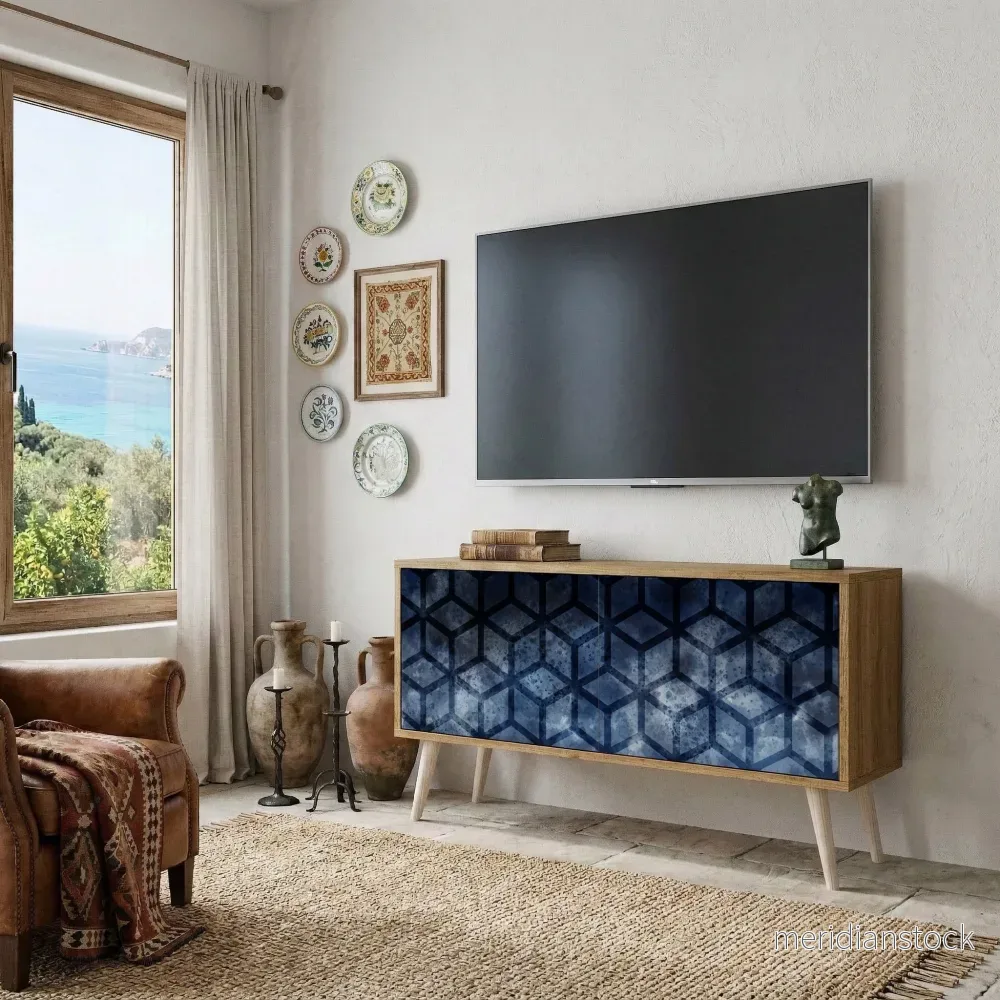 CUBIC MIST Kompakt TV-bänk med 2 dörrar - Bild 3