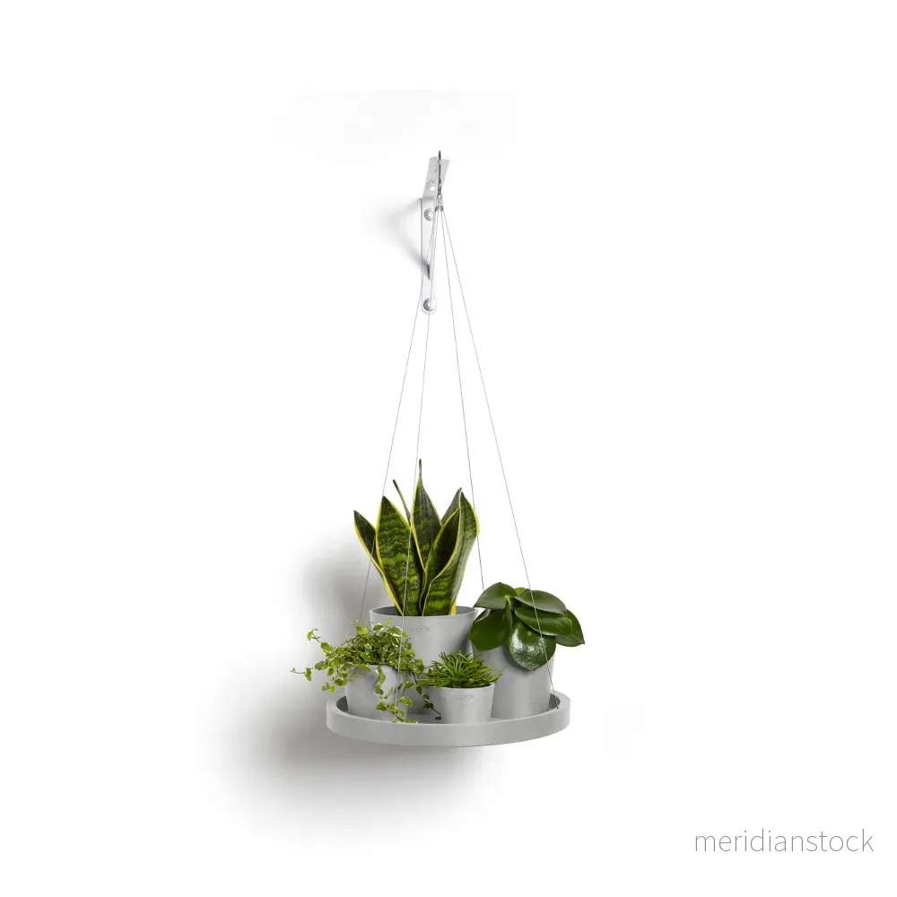 Krukfat hängbar 36cm vitgrå