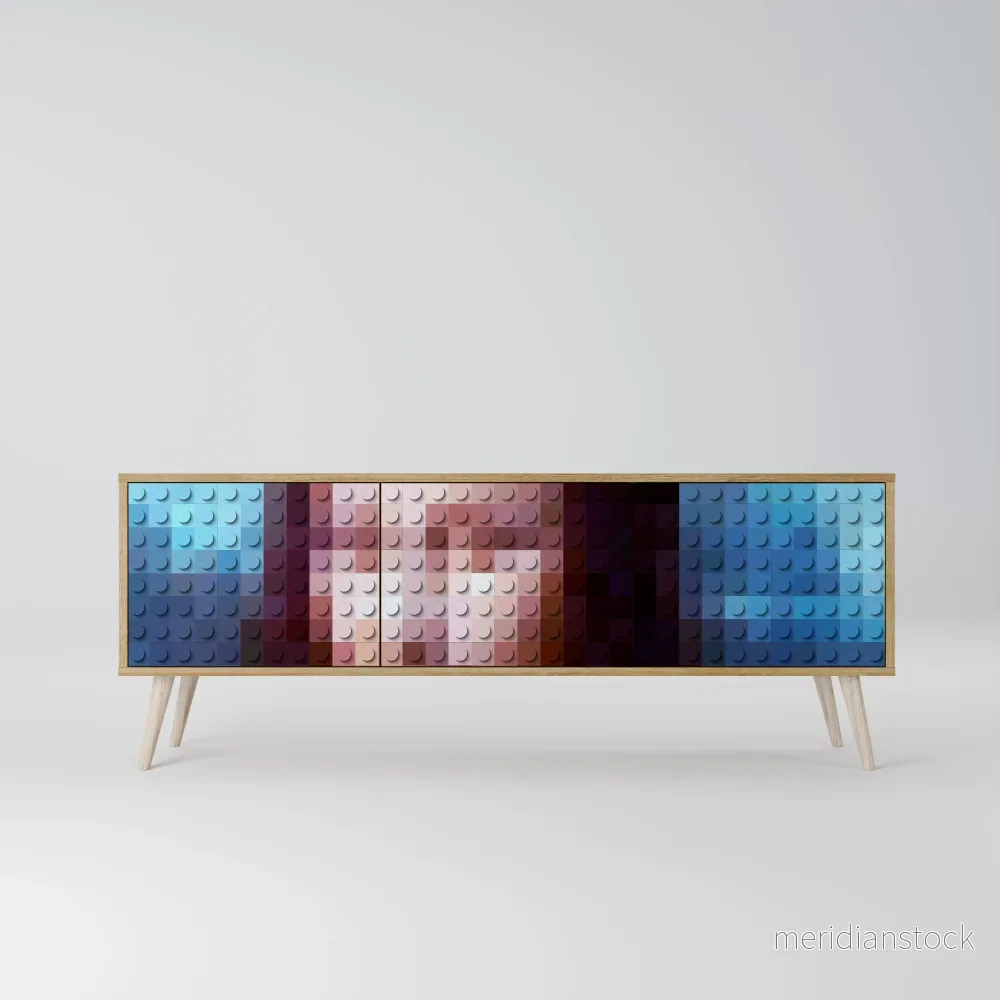 CONSTRUCTIVE ART TV-bänk med 3 dörrar - Bild 2