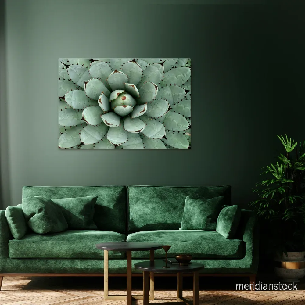SUCCULENT SYMMETRY Horizontal Canvas Print - Bild 2