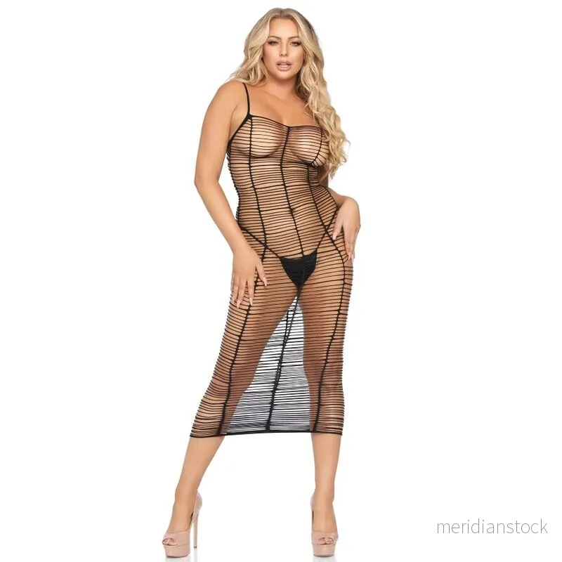 LEG AVENUE - HORIZONTAL NET MAXI DRESS ONE SIZE - Bild 3