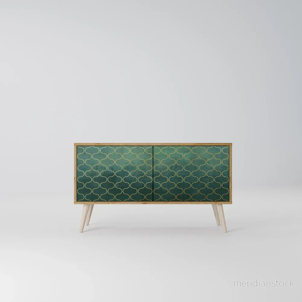 TESSELATED GREENERY Kompakt TV-bänk med 2 dörrar - Bild 2