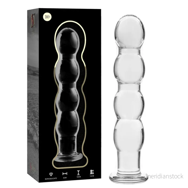 NEBULA SERIES BY IBIZA - MODEL 10 DILDO BOROSILICATE GLASS CLEAR 16.5 CM -O- 3.5 CM