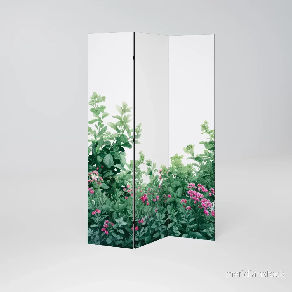 FLORAL SERENITY BARRIER Dekorativ rumsavdelare – 3 paneler - Bild 2