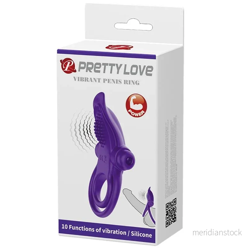PRETTY LOVE - PURPLE VIBRATING PENIS RING