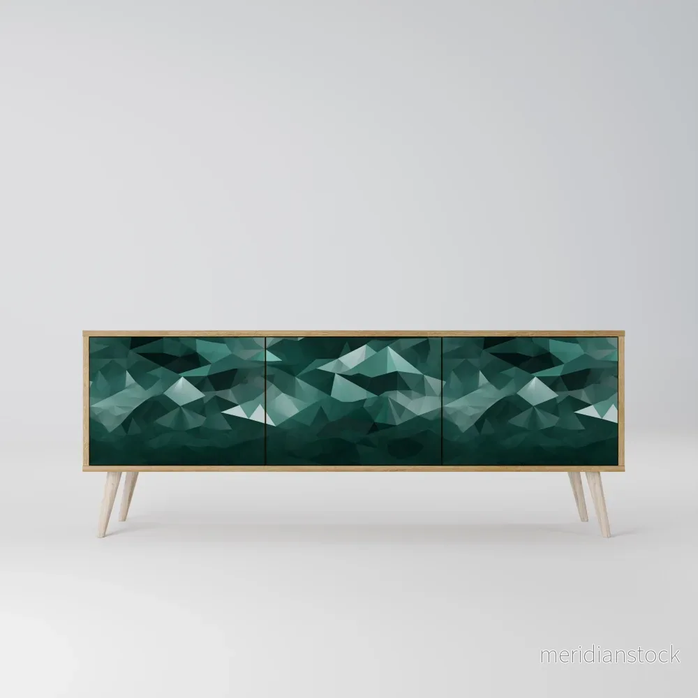 POLYGONAL FLOATING TV-bänk med 3 dörrar - Bild 2