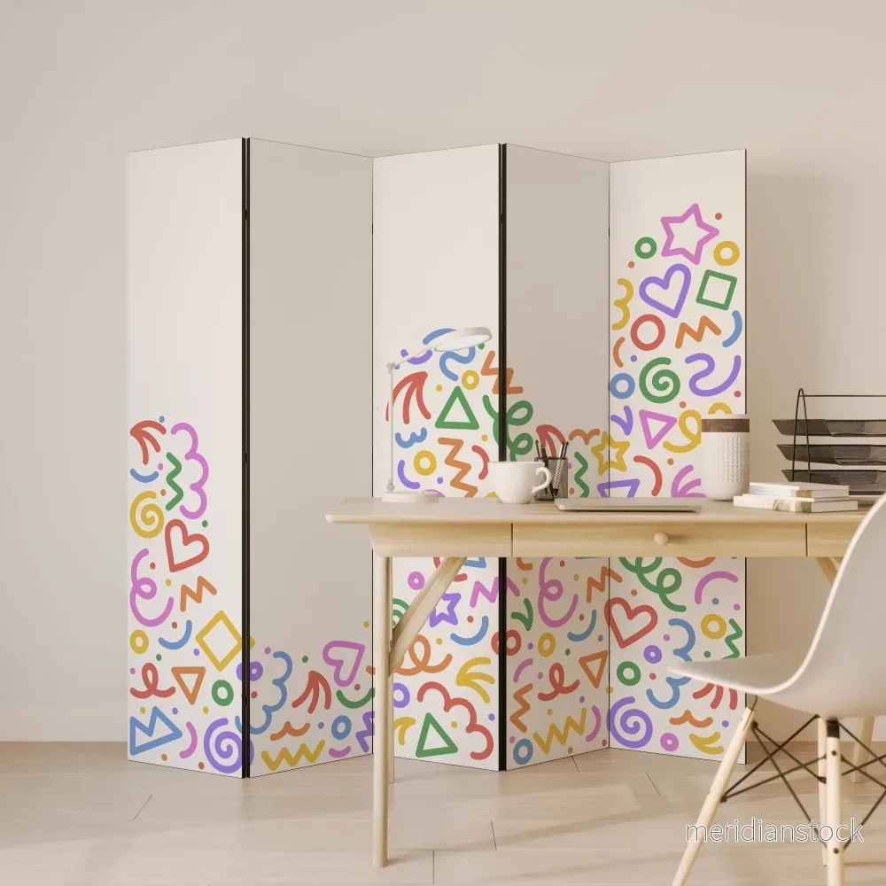 SHAPE EXCITEMENT Dekorativ rumsavdelare – 5 paneler - Bild 3