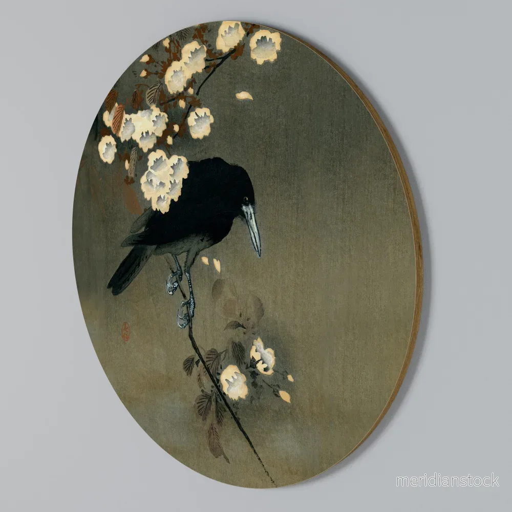 PETALS AND CROWS Rund väggdekor PETALS AND CROWS Rund väggdekor