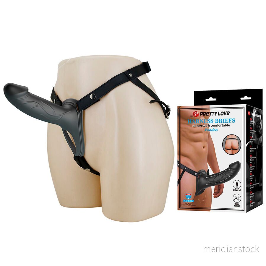 PRETTY LOVE - LANDON BLACK VIBRATING STRAP-ON - Bild 2