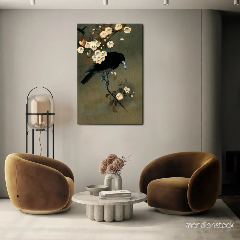 PETALS AND CROWS Vertical Canvas Print - Bild 2