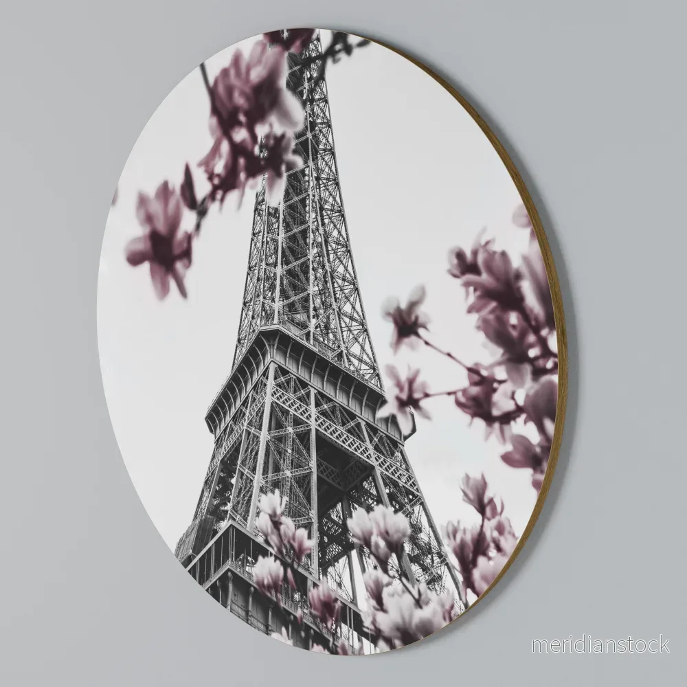 EIFFEL IN BLOOM Rund väggdekor