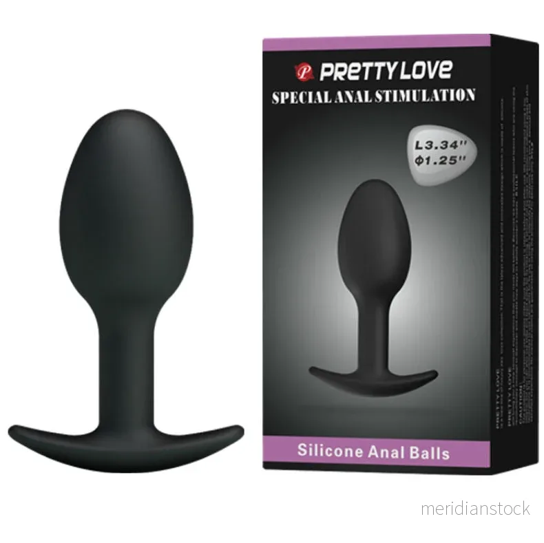 PRETTY LOVE - SILICONE ANAL PLUG 6.5 CM BLACK - Bild 2