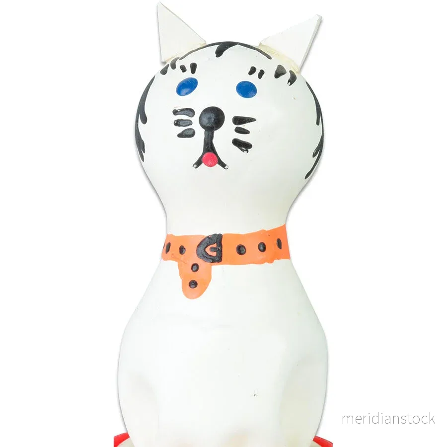 CONDOMERIE - HANDPAINTED NOVELTY CONDOMS CAT WHITE