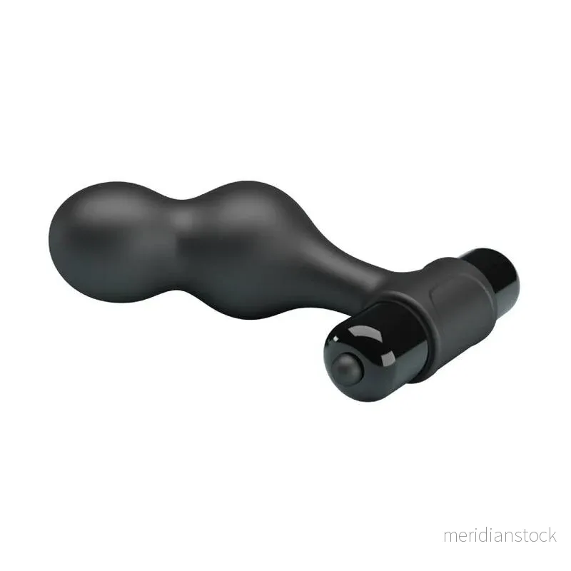 MR PLAY - BLACK SILICONE VIBRATOR ANAL PLUG - Bild 3