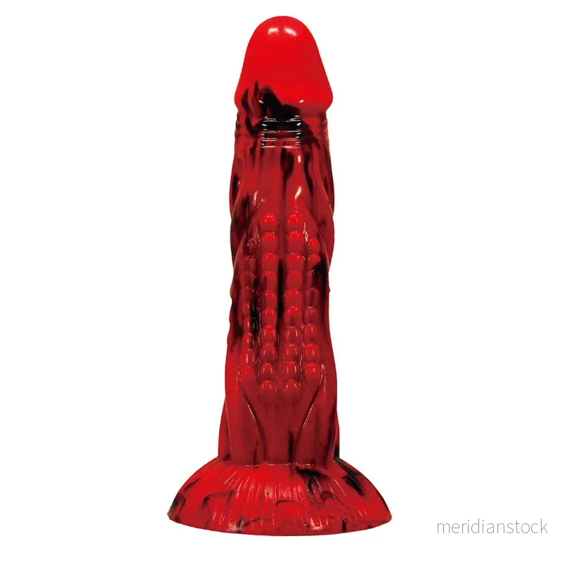 POWER MONSTERS - MINOTAUR FANTASY DILDO WITH SUCTION CUP 21 CM Ø 5 CM RED & BLACK