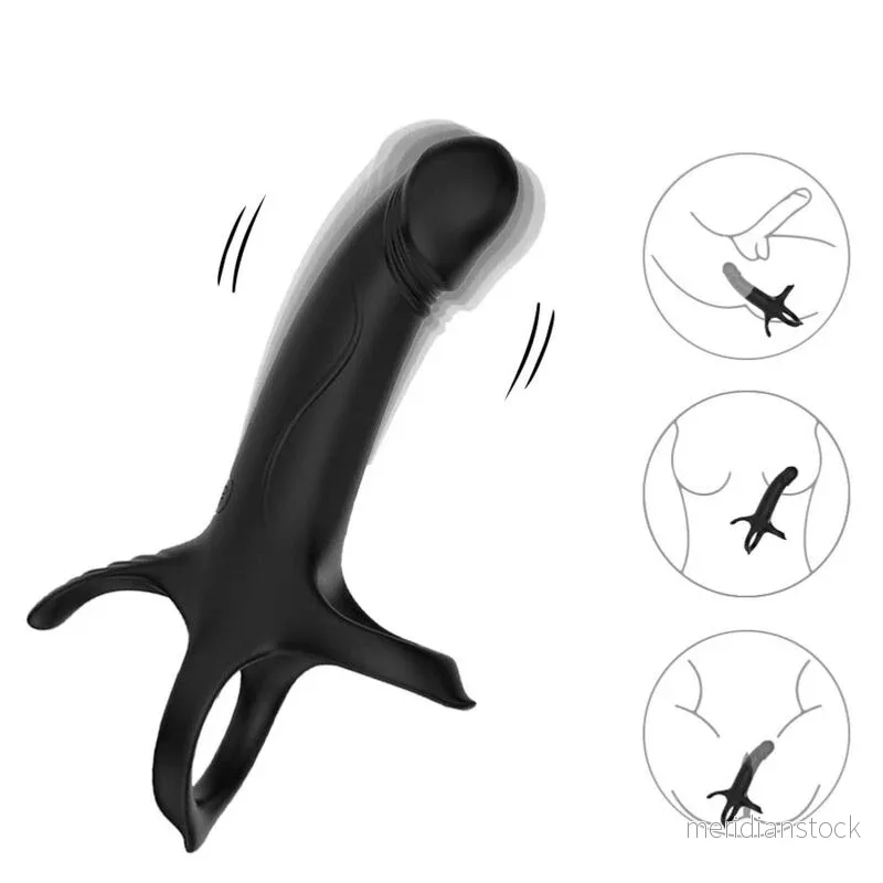 ARMONY - DILDO WITH RING & VIBRATOR REMOTE CONTROL BLACK - Bild 2