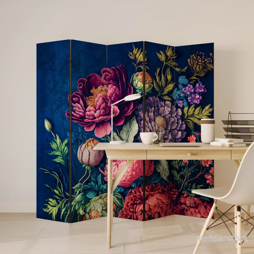 BLOOMING ELEGANCE Dekorativ rumsavdelare – 5 paneler - Bild 3