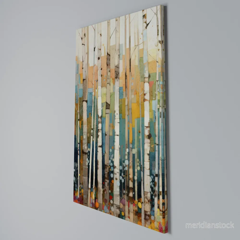 BIRCH KALEIDOSCOPE Vertical Canvas Print - Bild 3