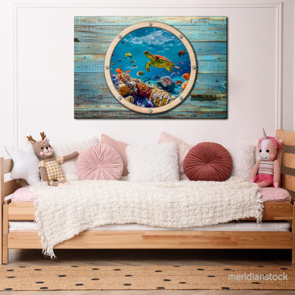 AQUA ADVENTURE Horizontal Canvas Print AQUA ADVENTURE Horizontal Canvas Print