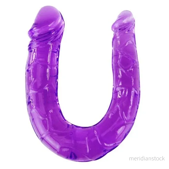 BAILE - DOUBLE DILDO IN LILAC FLEXIBLE JELLY