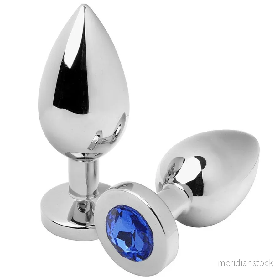 METAL HARD - ANAL PLUG DIAMOND BLUE MEDIUM 7.62CM - Bild 2