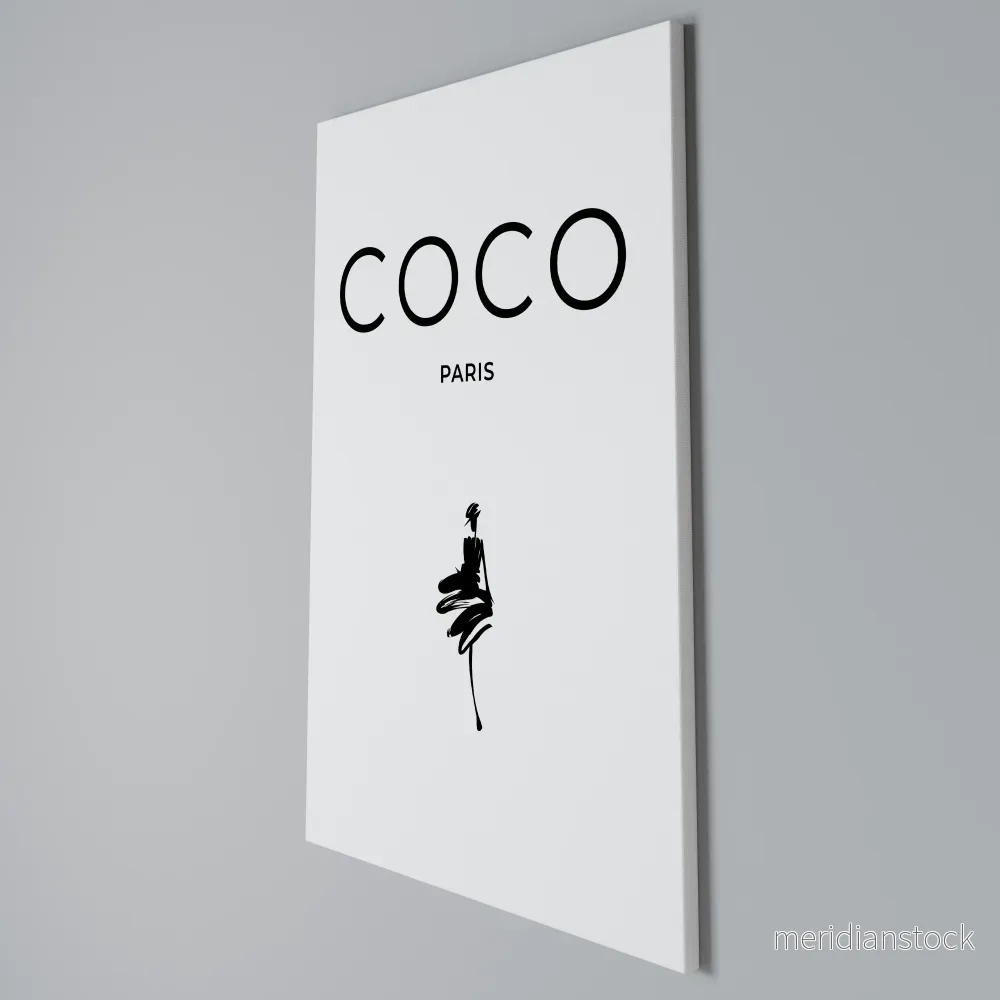 COCO CHANEL - TIMELESS ELEGANCE Vertical Canvas Print - Bild 3