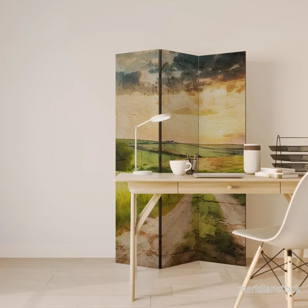 SUNSET PATH Dekorativ rumsavdelare – 3 paneler - Bild 3
