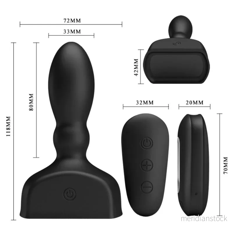 MR PLAY - BLACK INFLATABLE ANAL PLUG REMOTE CONTROL - Bild 3