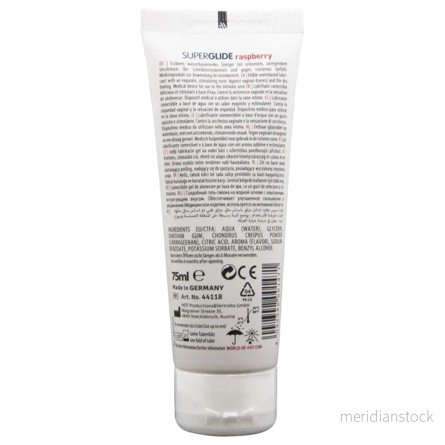 HOT - SUPERGLIDE EDIBLE LUBRICANT WATERBASED RASPBERRY 75 ML - Bild 2