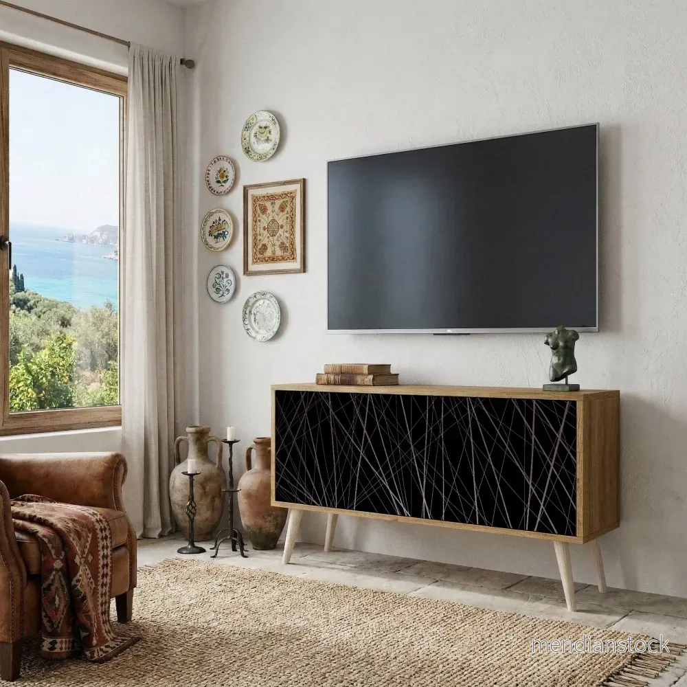 SHIMMER SPIDERGRAM Kompakt TV-bänk med 2 dörrar - Bild 3