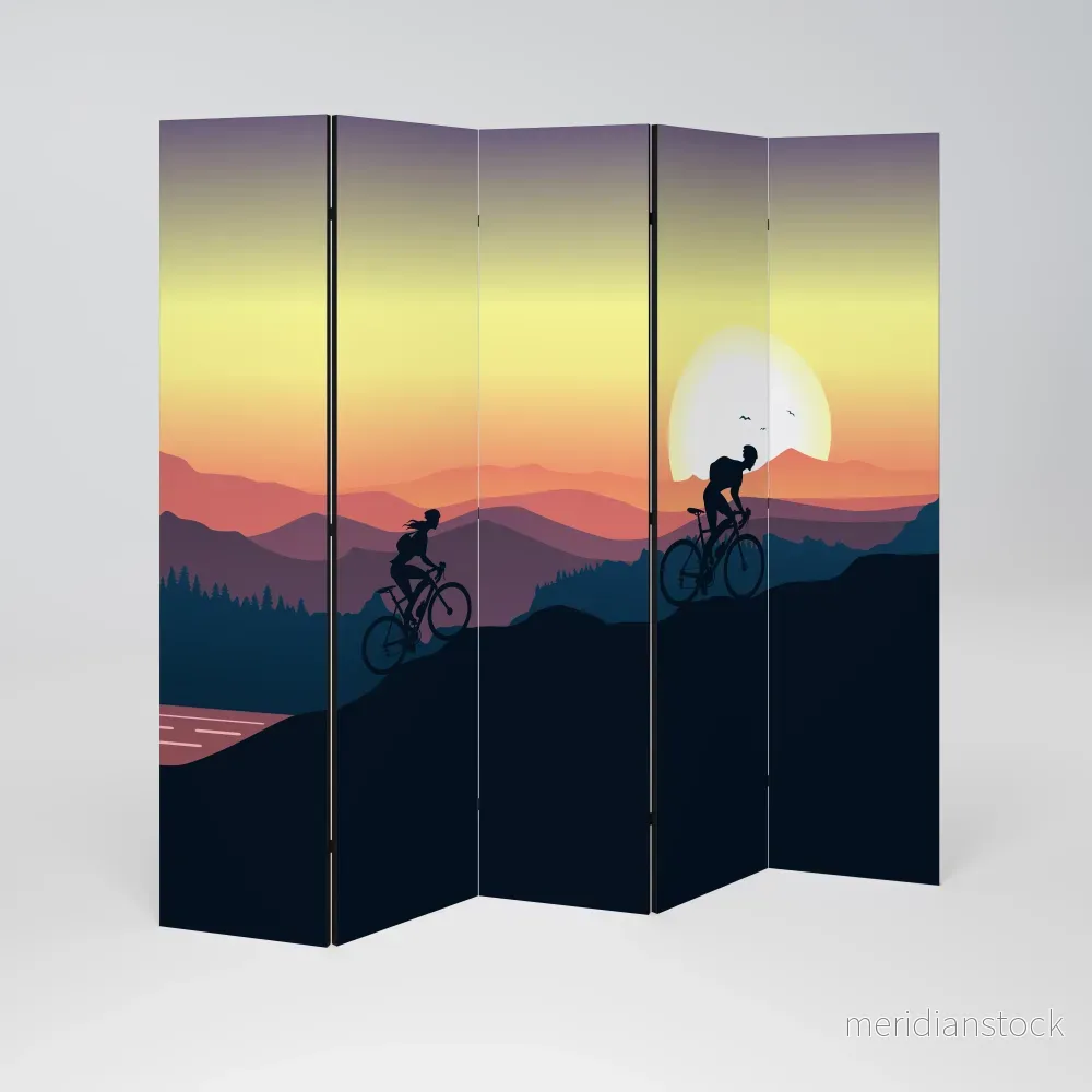 CYCLING HORIZON Dekorativ rumsavdelare – 5 paneler - Bild 2