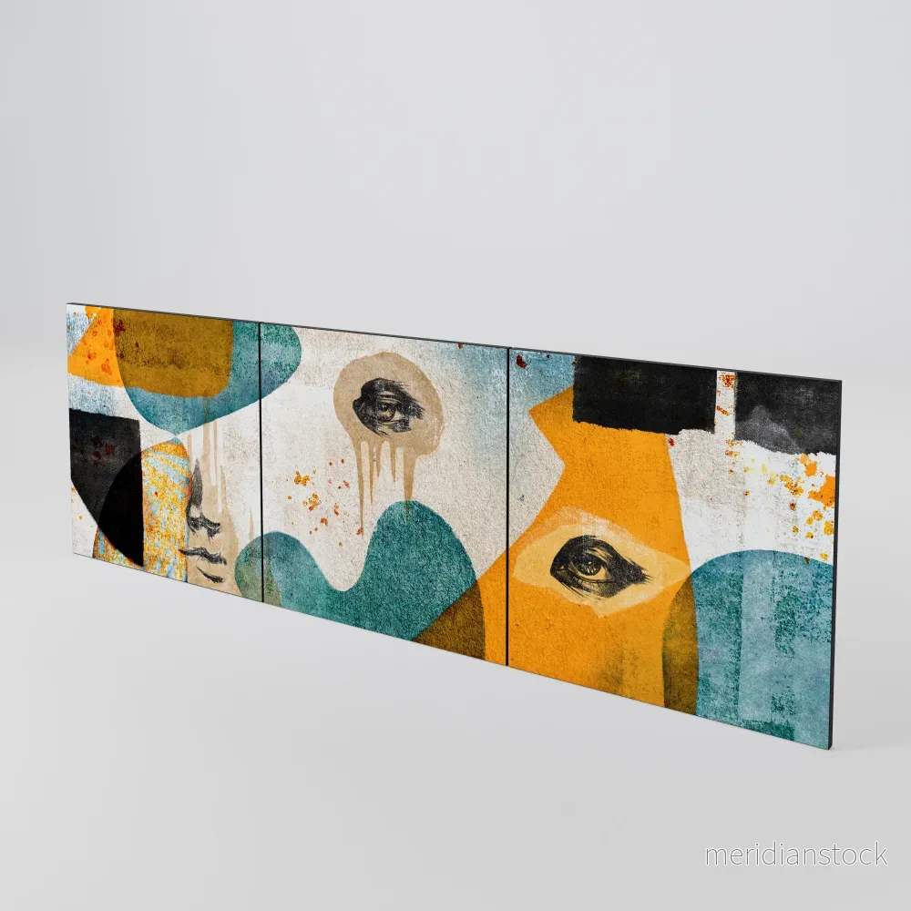 ABSTRACT FACES Luckset med 3 dörrar till sideboard - Bild 3
