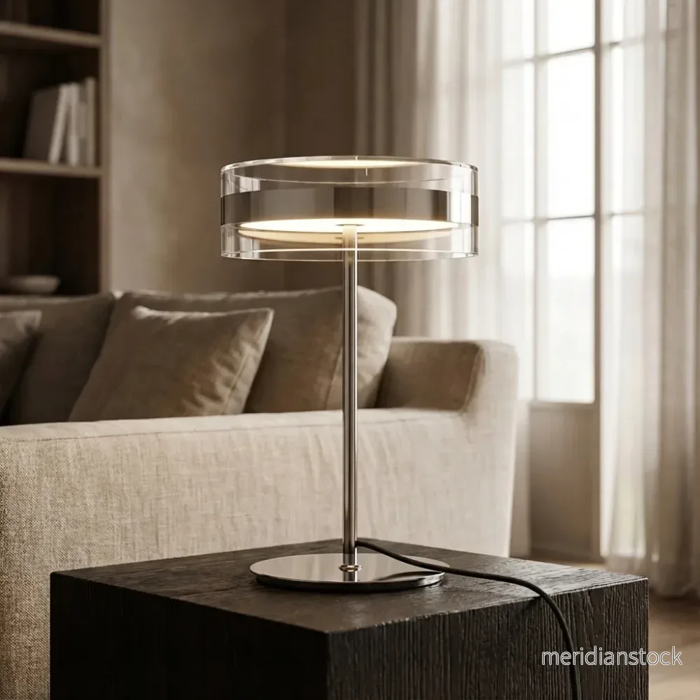 Modern cylindrisk bordslampa – Clarivon