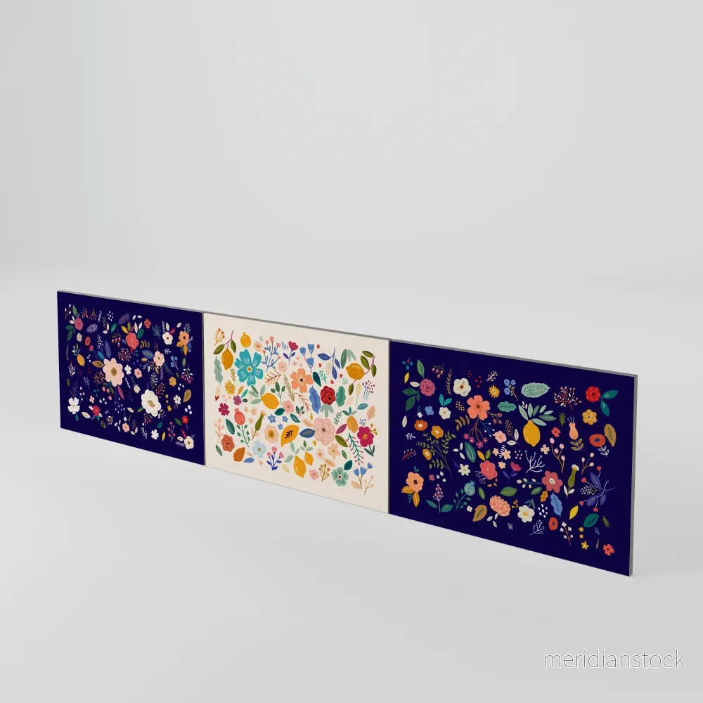 FLORAL COMBINATION Luckset med 3 dörrar till TV-bänk - Bild 3