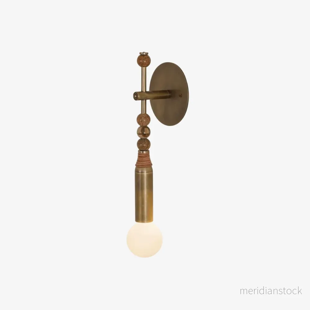 Vägglampa i marmor och mässing – Persepolisinspirerad design - Bild 2
