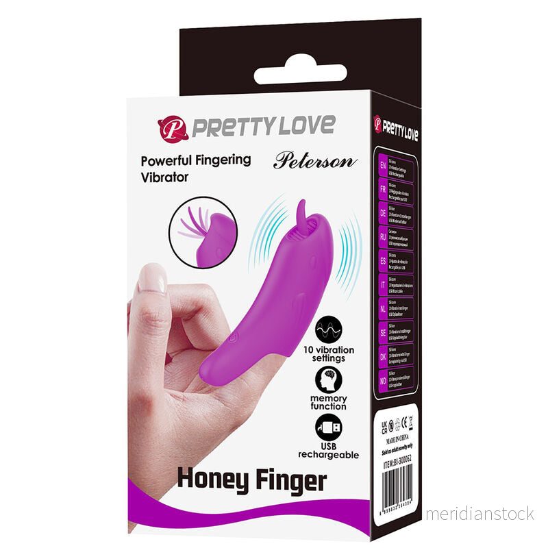 PRETTY LOVE - PETERSON HONEY FINGER RECHARGEABLE FINGER VIBRATOR PURPLE - Bild 3