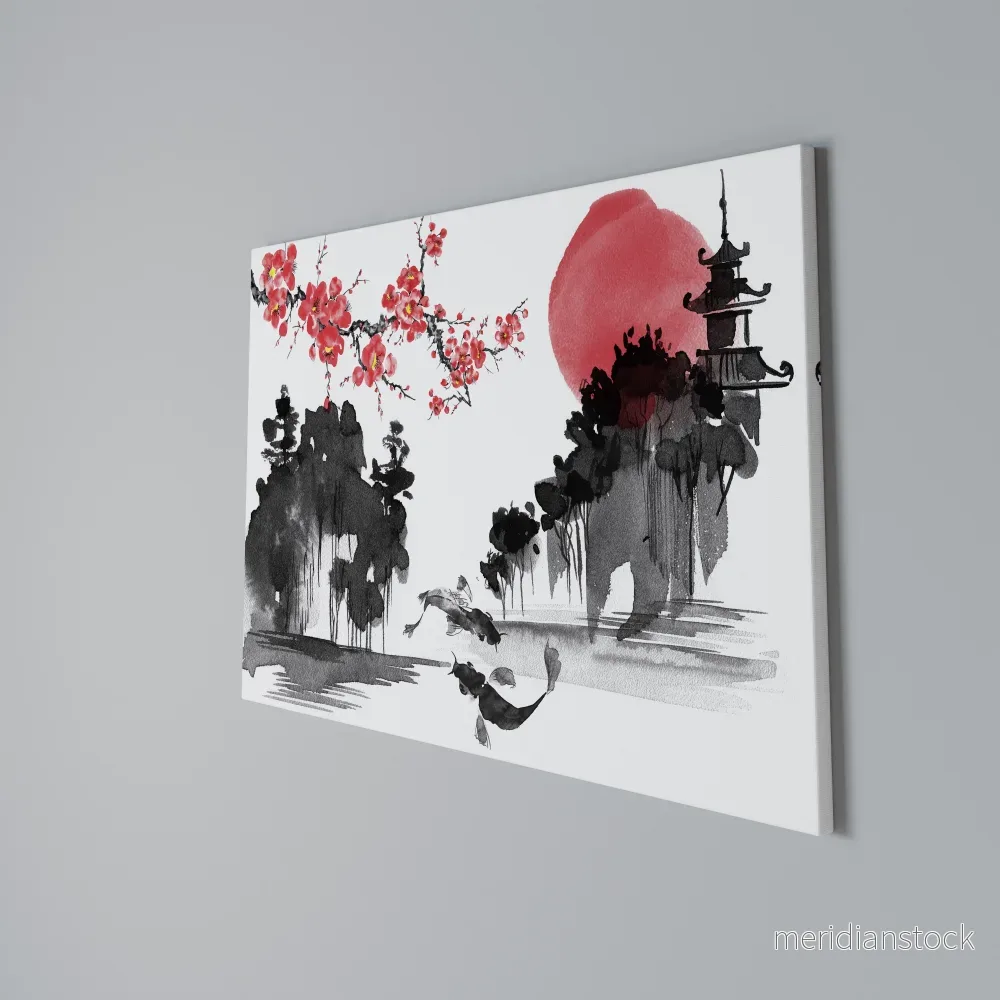 CHERRY SHADOWS Horizontal Canvas Print - Bild 3