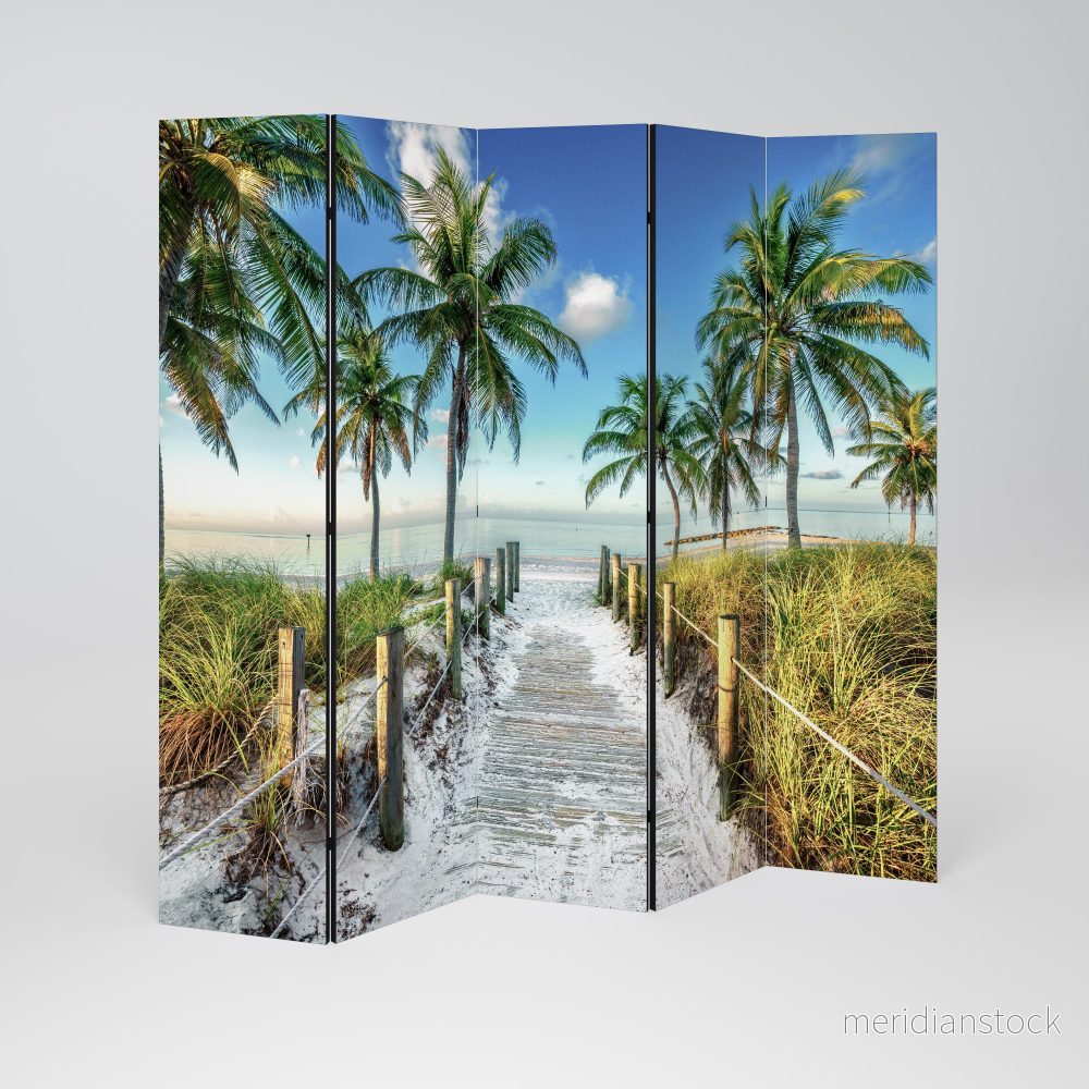 BREEZY COASTAL RETREAT Dekorativ rumsavdelare – 5 paneler