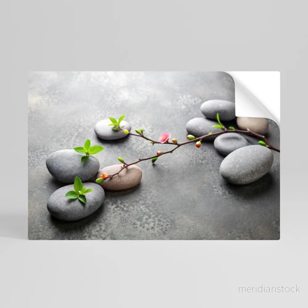 STONES AND BLOSSOMS Självhäftande Horisontell Poster STONES AND BLOSSOMS Självhäftande Horisontell Poster