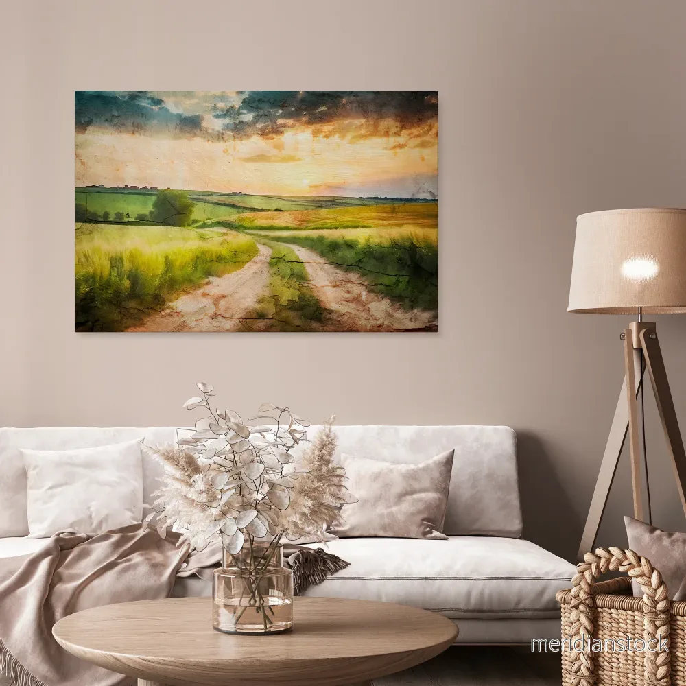 SUNSET PATH Horizontal Canvas Print - Bild 2